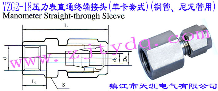 YZG2-18ֱͨK˽^(οʽ)(~)Manometer Straight-through Sleeve