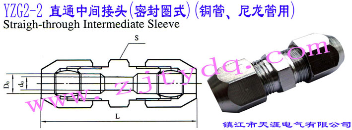 YZG2-2 ֱͨg^(ܷȦʽ)(~)Straight-through Intermediate Sleeve